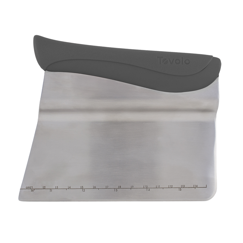 Tovolo Bench Scraber with charcoal handle - in cardboard packaging.