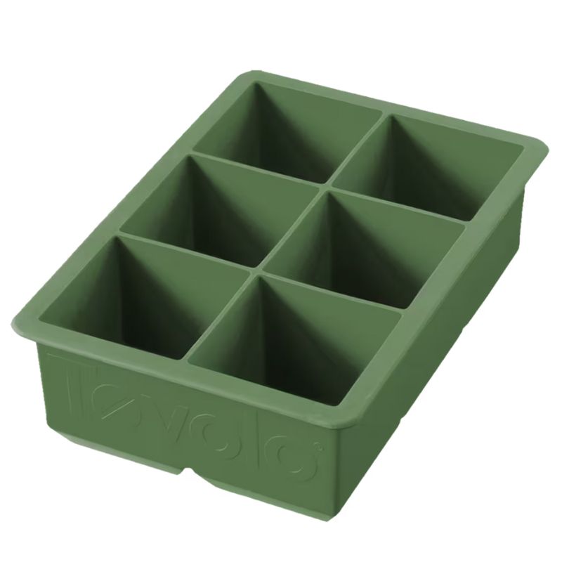 Tovolo King Cube Ice Tray 2" Cubes in Pesto.