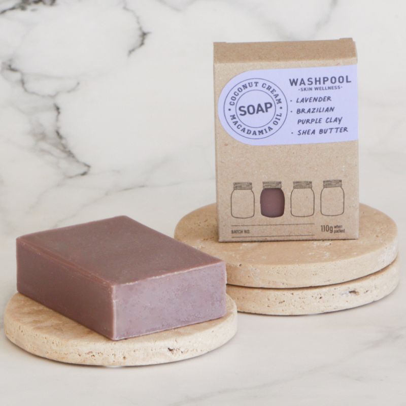 Washpool Coconut Cream soap bar - Lavender.