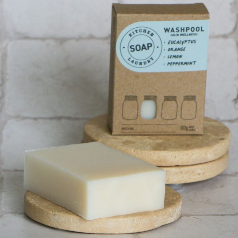 Washpool Kitchen and Laundry soap bar. 