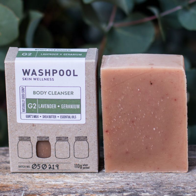 Washpool goats milk soap with shea butter - G2 - lavender and geranium.