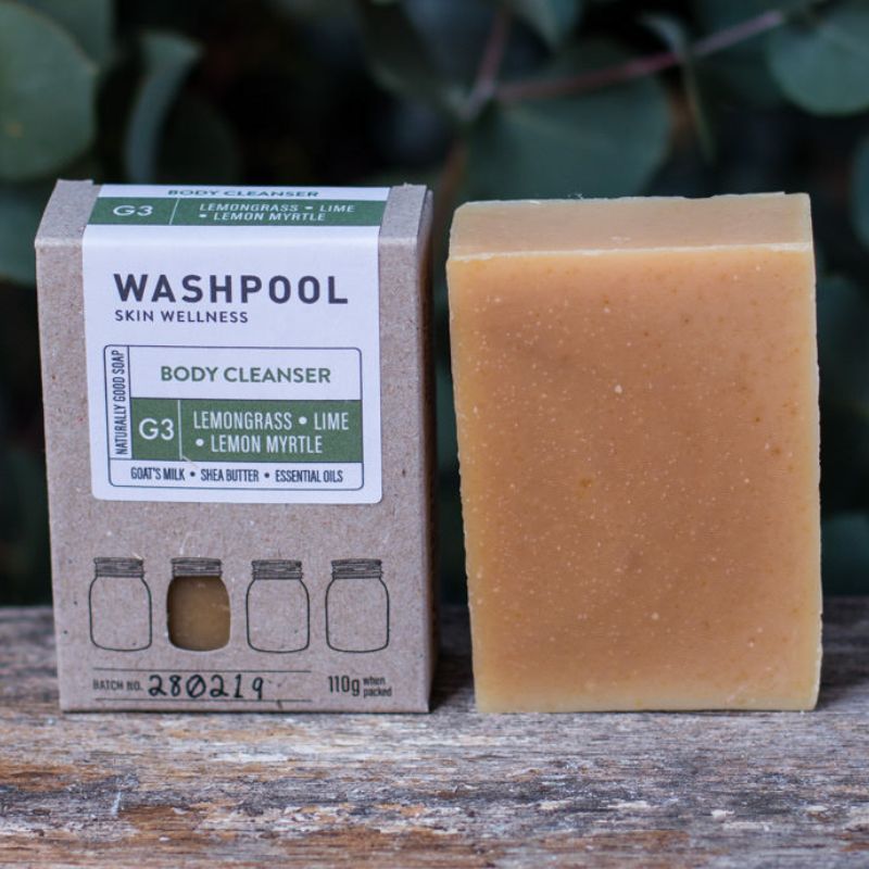 Washpool goats milk soap with shea butter - G3 - lemongrass, lime and lemon myrtle.