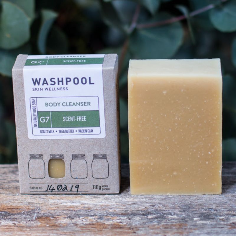 Washpool goats milk soap with shea butter - G7 - scent free.