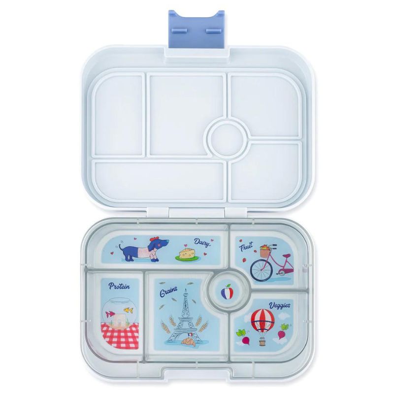 Yumbox Original leak proof bento lunch box - Hazy Grey Paris design.