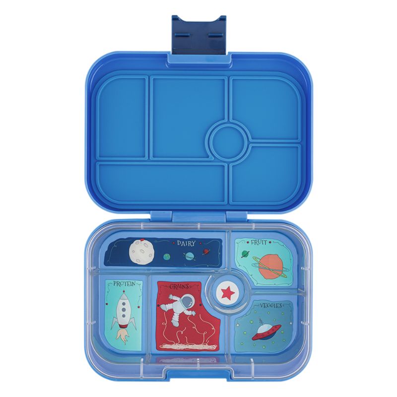 Yumbox Original leak proof bento lunch box - Surf Blue - rcket space tray.