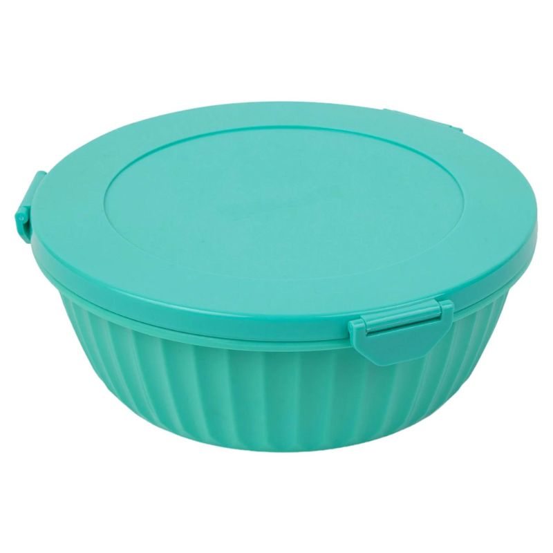 Yumbox Poke Bowl - Leakproof Divided Lunch Bowl - 3 Compartment - Lagoon Aqua.