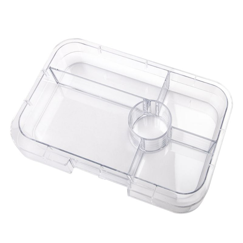 Yumbox Tapas leakproof bento lunch box 5 compartments tray in clear.