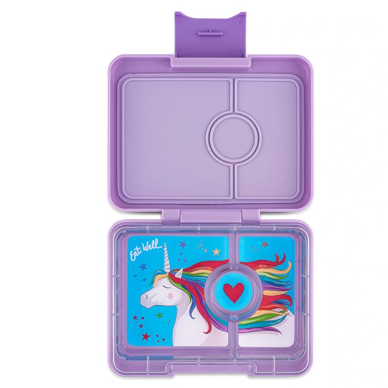 Yumbox leakproof bento snack box - Lavande Purple - Unicorn. 