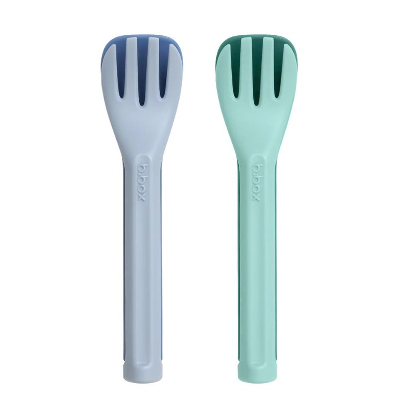 b.box lunch box cutlery - set of 2 x spoon and fork in Horizon.