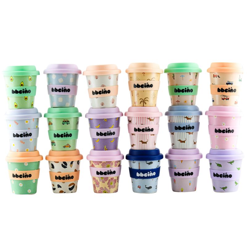 bbchino - Babychino and piccolo coffee reusable cups - 120ml - mixed photo.