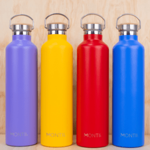 MontiiCo insulated stainless steel drink bottle - Mega 1L - mixed colours.