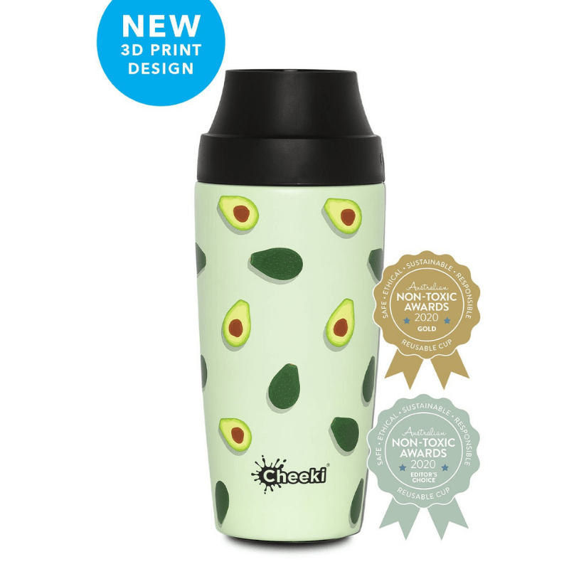 Cheeki insulated reusable take-away coffee mug - 450ml - Avocado.