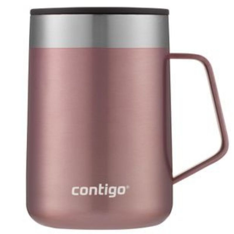 Contigo Streeterville stainless steel 414ml mug with a handle in Pine Berry.