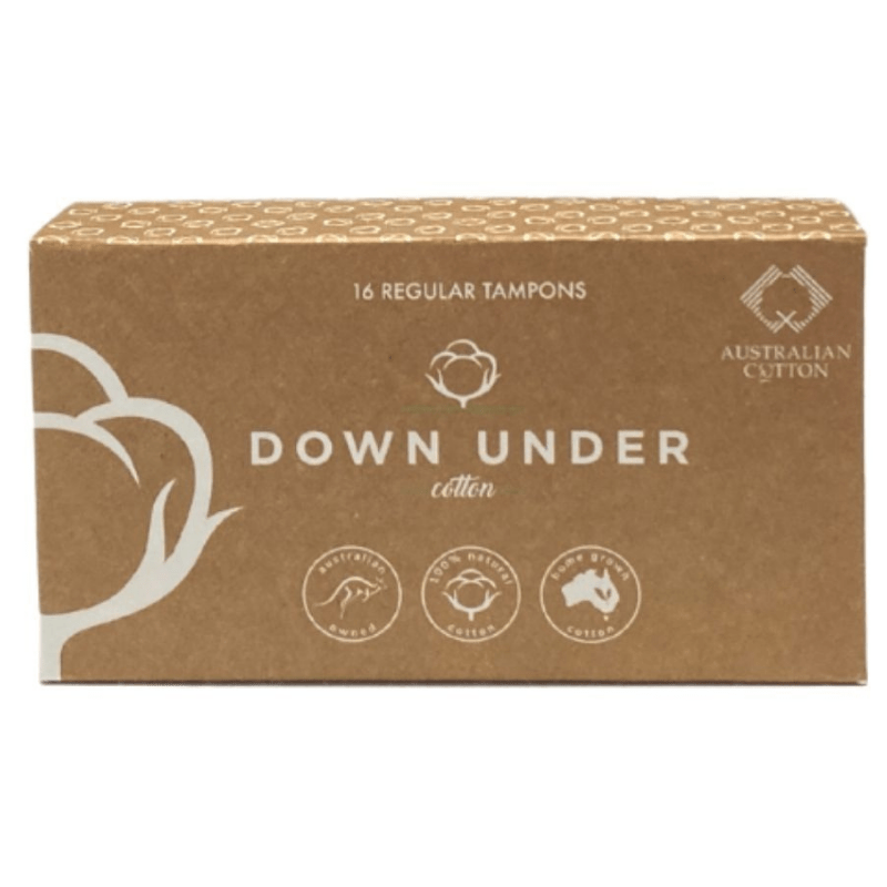Down Under Cotton Tampons - box of Super Tampons.