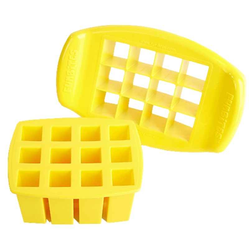 FunBites sandwich cutter - square in yellow.