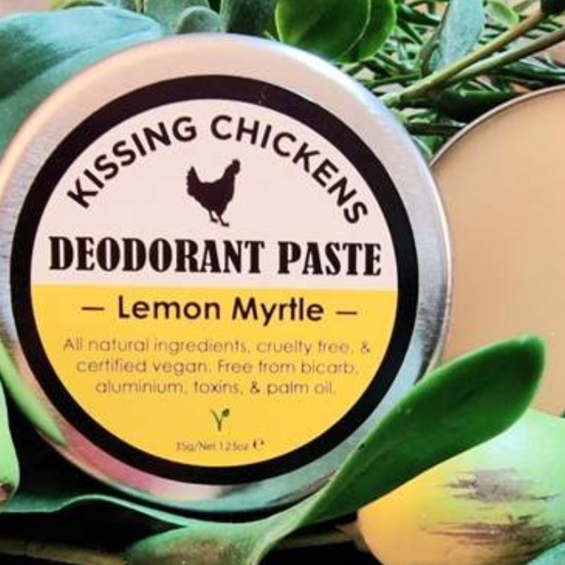 Kissing Chickens Organic Bicarb free natural deodorant paste - Lemon Myrtle.