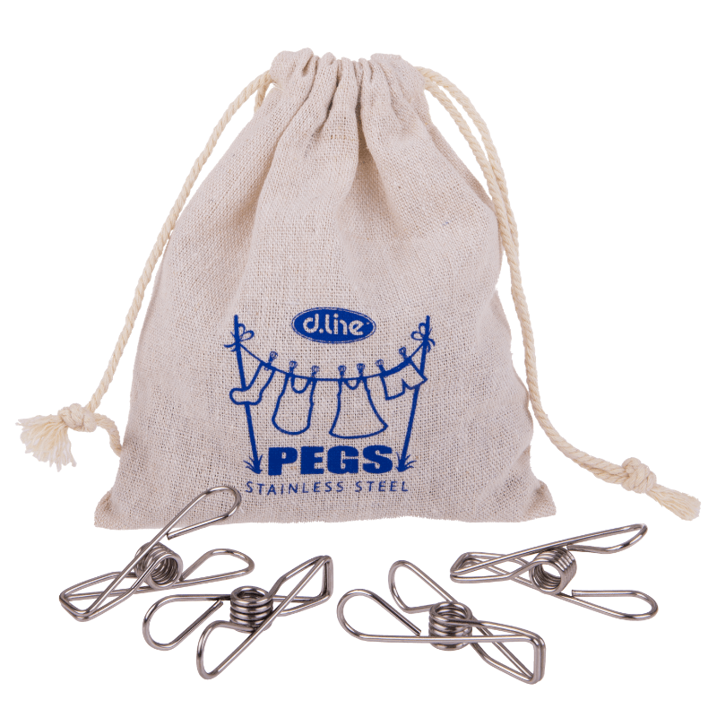    Line-stainless-steel-clothes-pegs-grade-304-36-large-pegs-in-hemp-bag