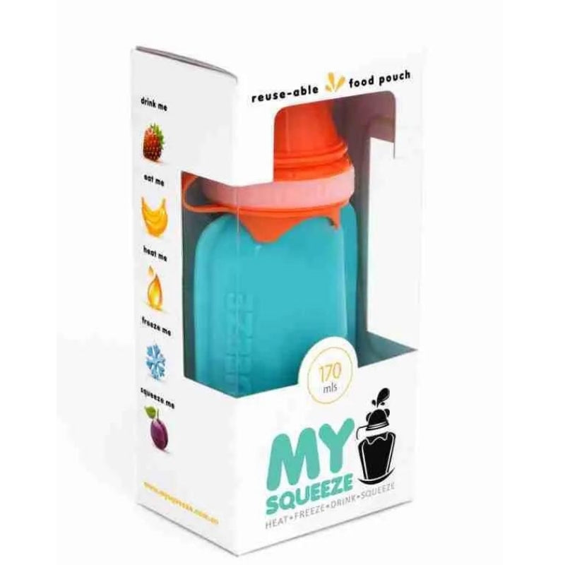 My Squeeze 170ml reusable food pouch in Aqua