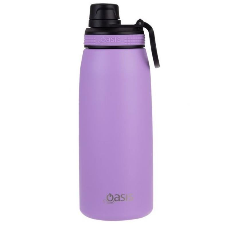 Oasis 780ml sports bottle double walled insulated stainless steel bottle with screw cap lid - Lavender.