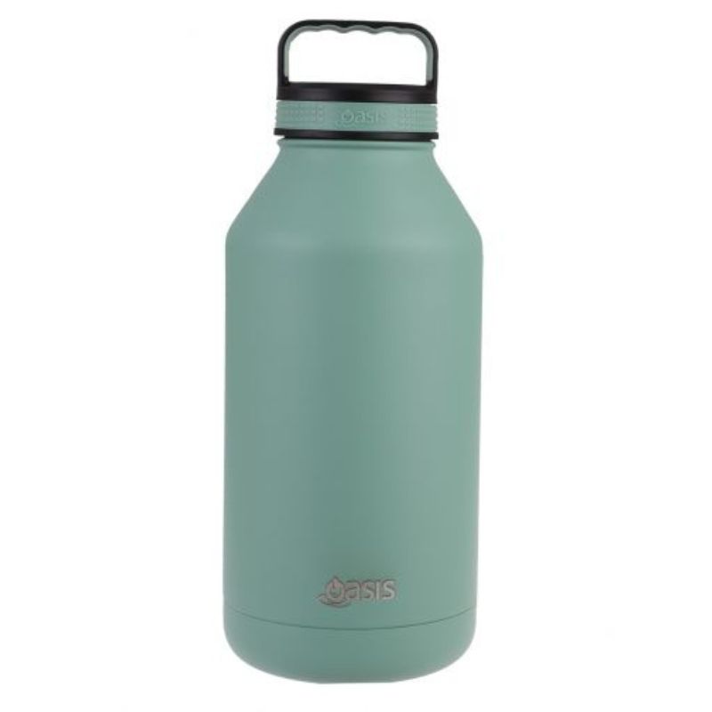Oasis Titan 1.9L insulated stainless steel bottle - Sage Green.