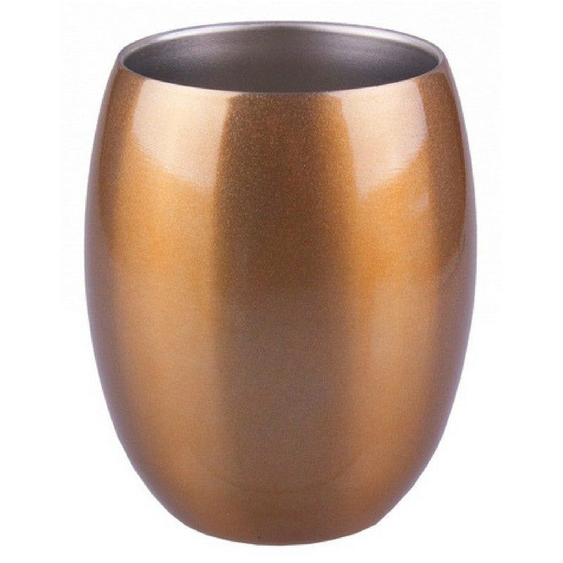 Oasis double walled stainless steel tumbler cup - 350ml - champagne gold.