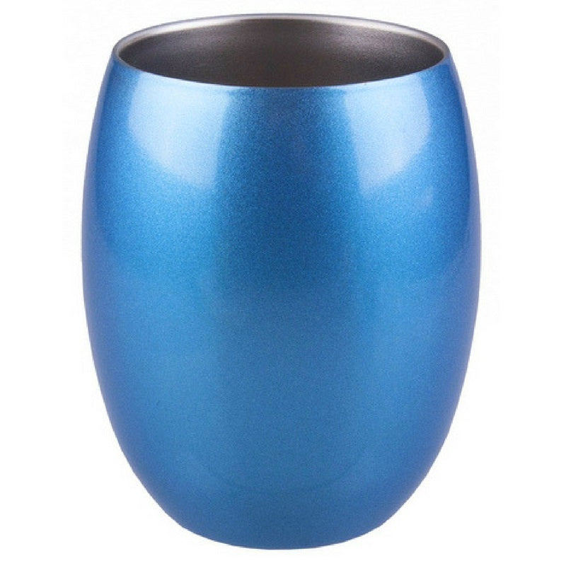 Oasis double walled stainless steel tumbler cup - 350ml - topaz blue.