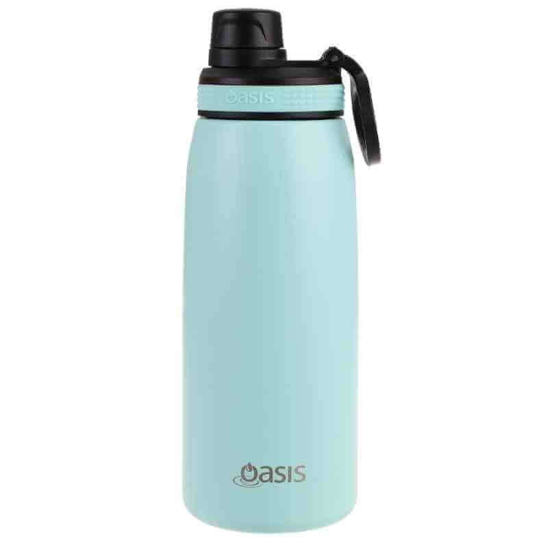 Oasis 780ml sports bottle double walled insulated stainless steel bottle with screw cap lid - Mint.