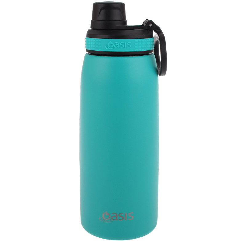 Oasis 780ml sports bottle double walled insulated stainless steel bottle with screw cap lid - Turquiose.
