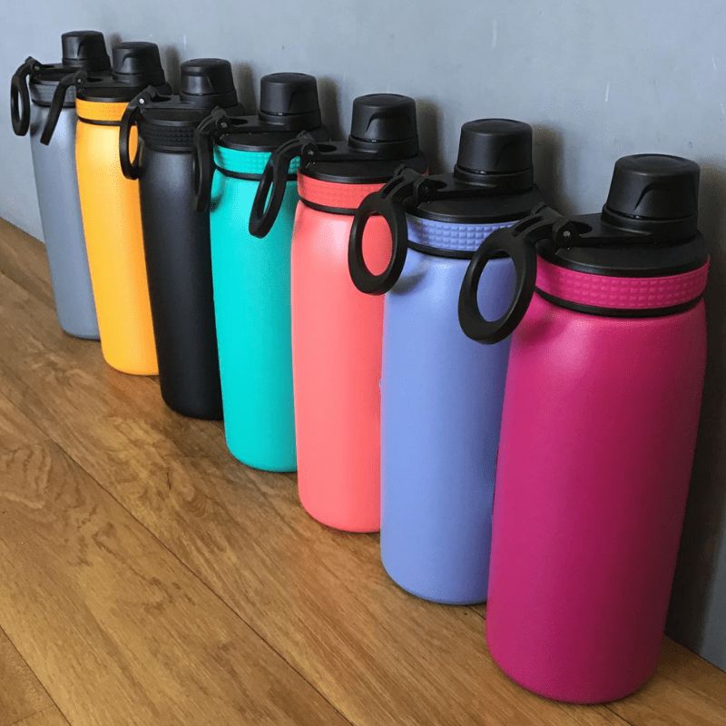 Oasis 780ml sports bottle double walled insulated stainless steel bottle with screw cap lid - mixed photo. 