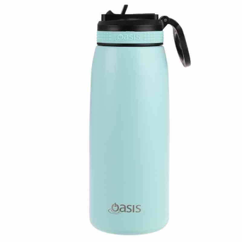 780ml Oasis sports bottle with sipper lid - double walled stainless steel bottle - Mint. 