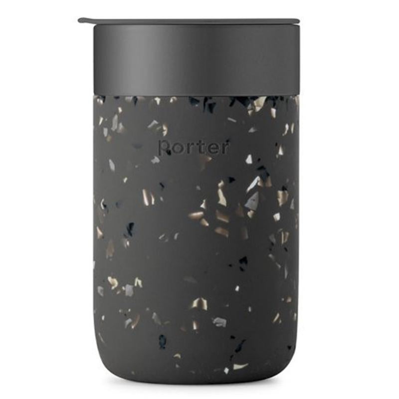 Porter by W&P ceramic cup with silicone wrap in terrazzo 480ml - in Charcoal.