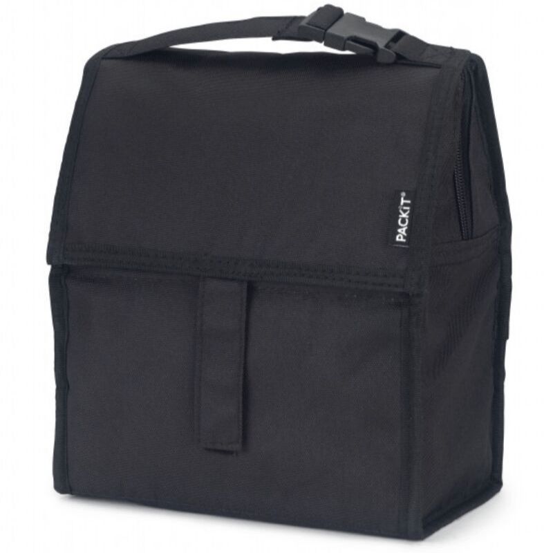 PackIt freezable insulated lunch cooler bag - Black.