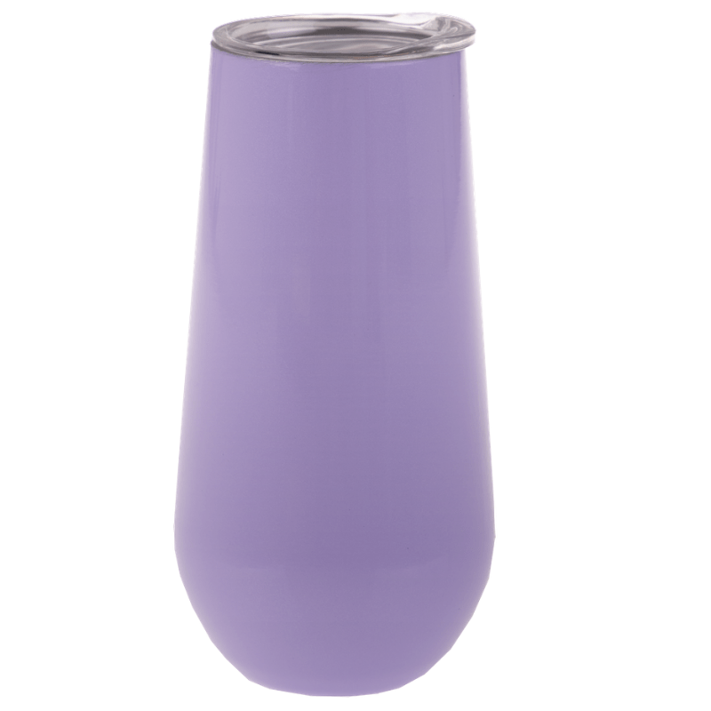 180ml Oasis Champagne double walled flute with lid - Lilac.