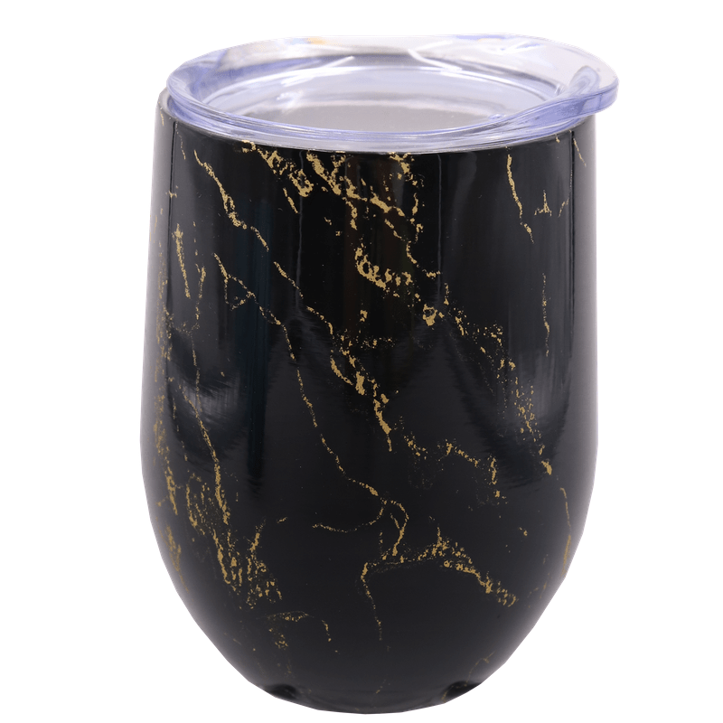 330ml Oasis double walled wine sippy tumbler with lid - Gold Onyx.