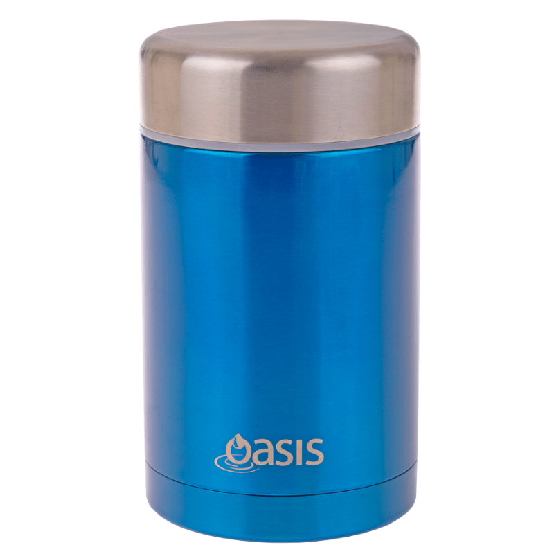    Personalised-450ml-Oasis-D.Line-insulated-double-walled-stainless-steel-thermos-food-jar-in-Aqua-Blue
