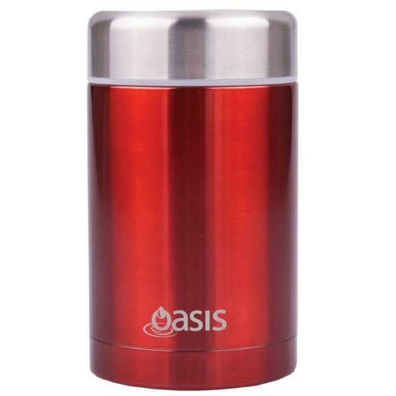 Personalised-450ml-Oasis-D.Line-insulated-double-walled-stainless-steel-thermos-food-jar-in-red