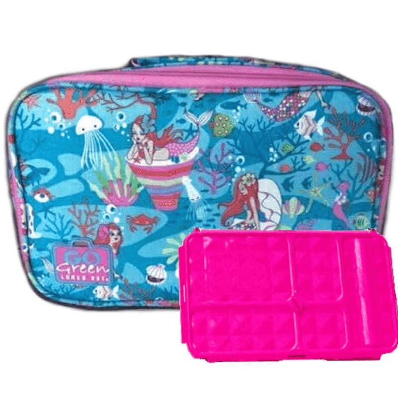    Personalised-Go-Green-bento-leakproof-lunch-box-mermaid-bag-with-pink-box
