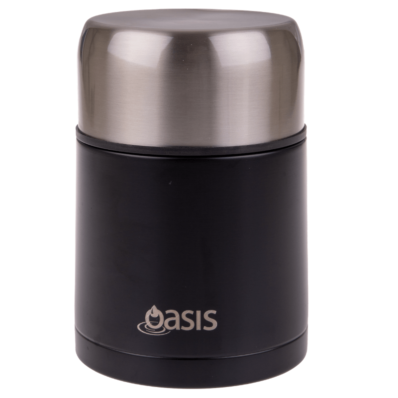 Personalised-Oasis-stainless-steel-food-flask-600ml-matte-black