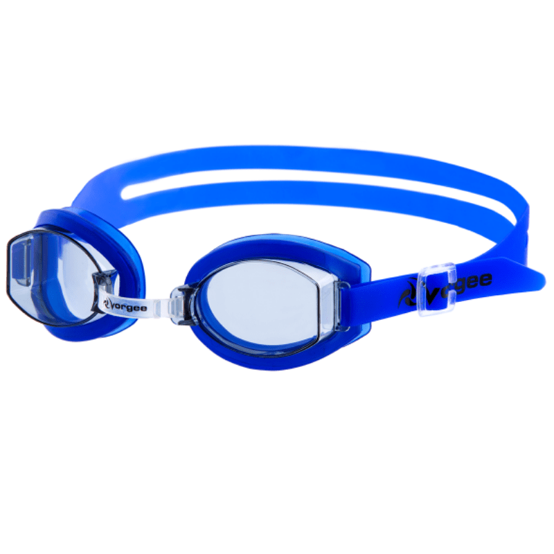 Vorgee Stinger swimming goggles in a hard case - royal blue.