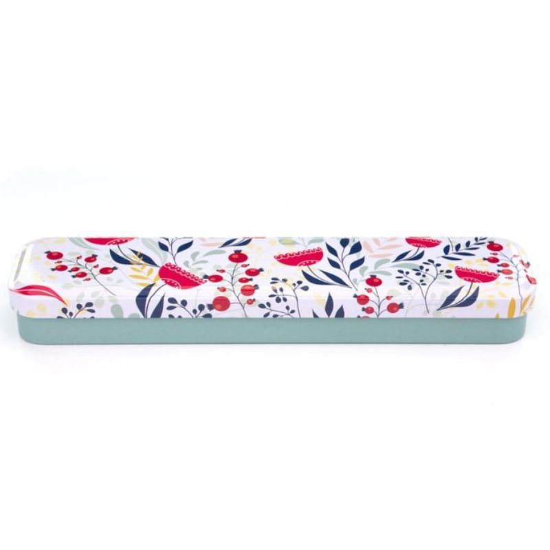 Retrokitchen Carry Your Cutlery case in Botanical design  - cutlery included.