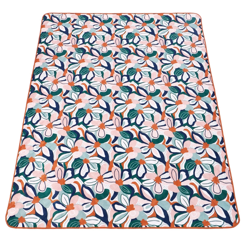 Sachi Picnic Rug - 175cm x 142cm in Desert Floral design.