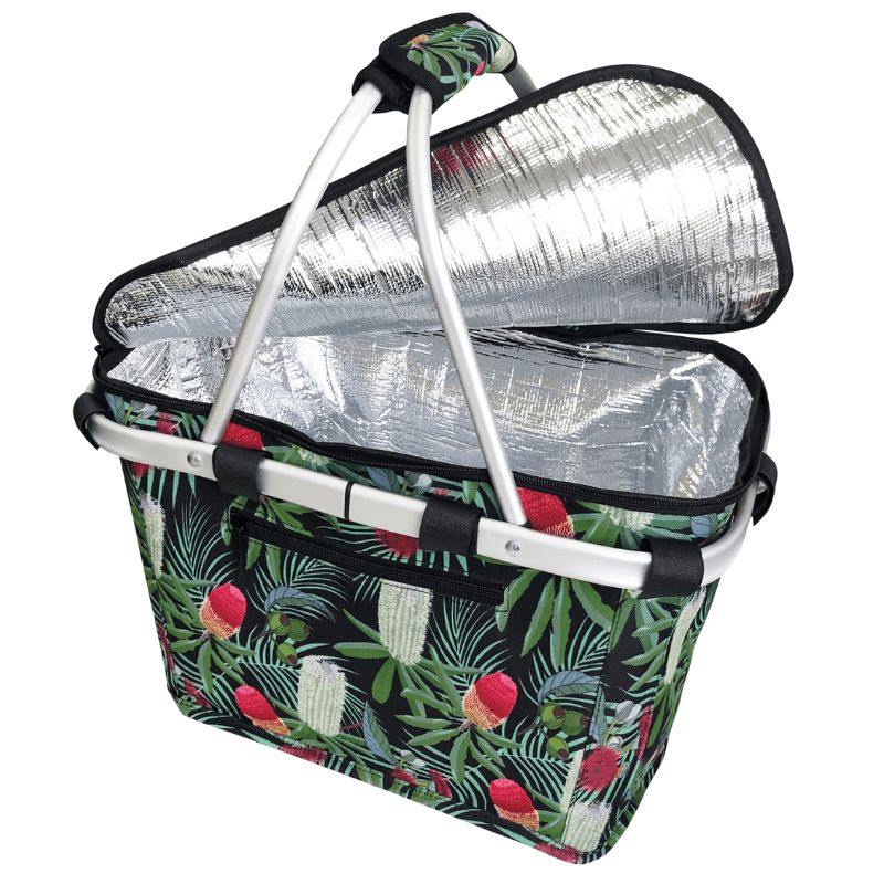 Sachi insulated carry picnic basket with lid - Banksia.