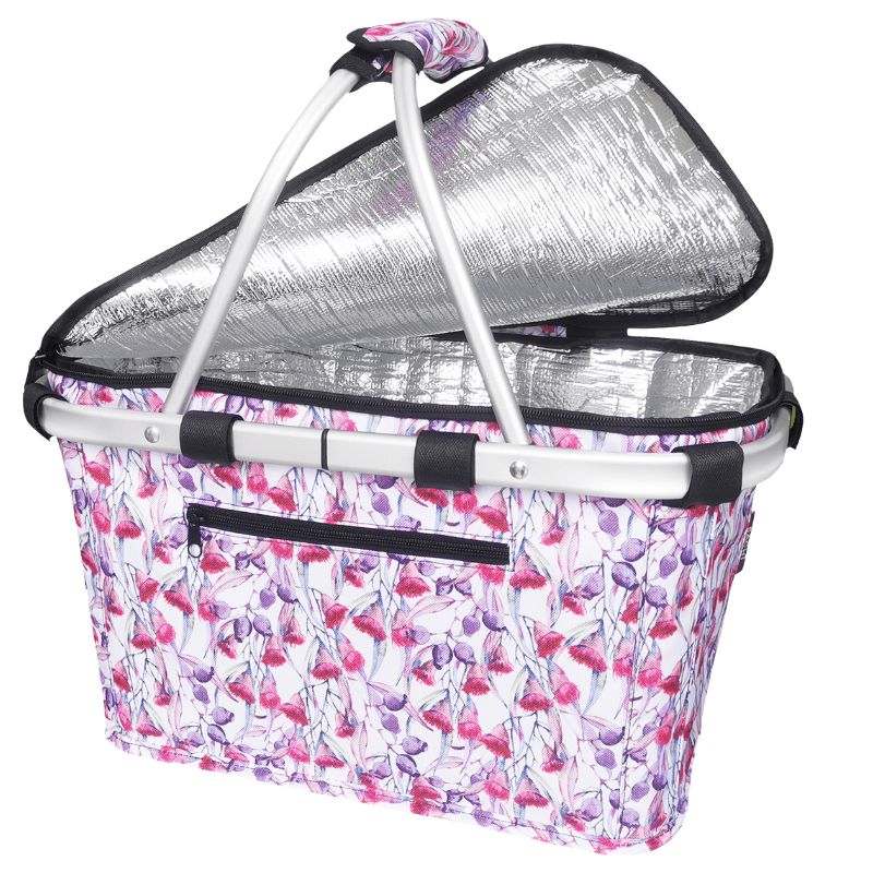Sachi insulated carry picnic basket with lid - Gumnuts.