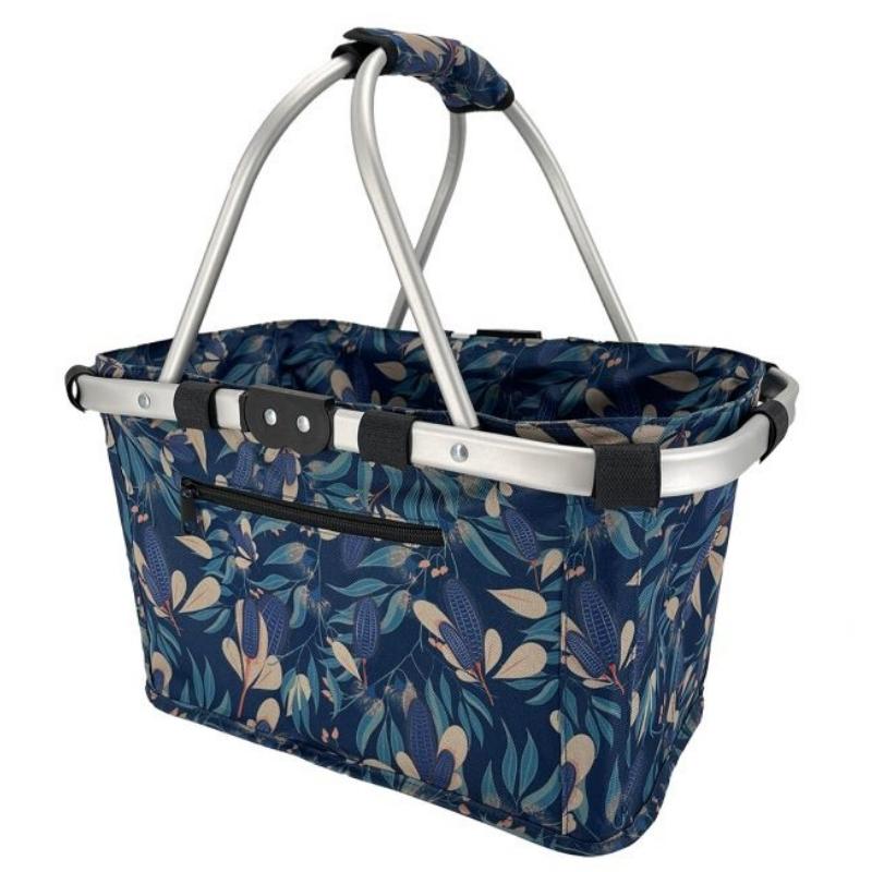 Sachi two handle carry shopping basket in Native Bushland design.