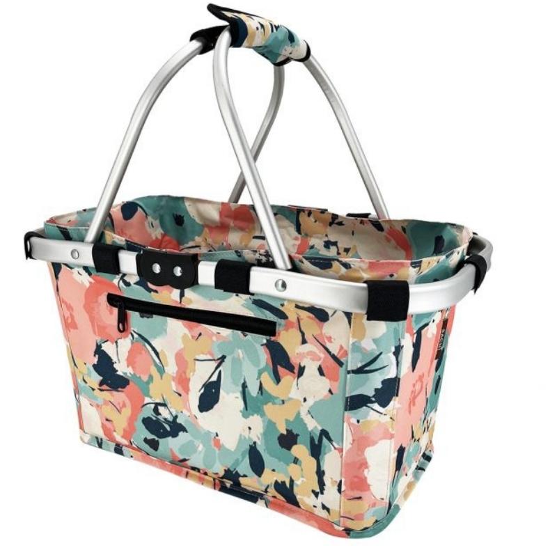 Sachi two handle carry shopping basket in Pastel Blooms design.