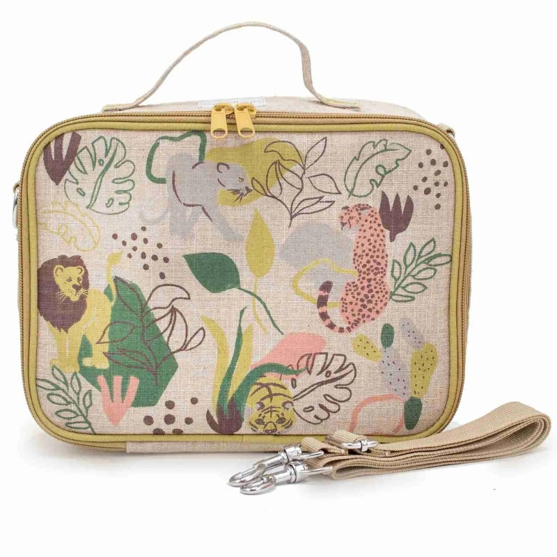 So Young insulated lunch box bag in Jungle Cats design.