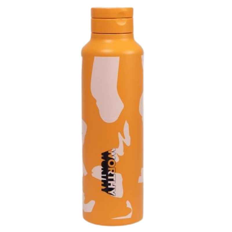 Worthy water drink bottle made from sugarcane and made in Australia - 750ml - Retro Orange.ge