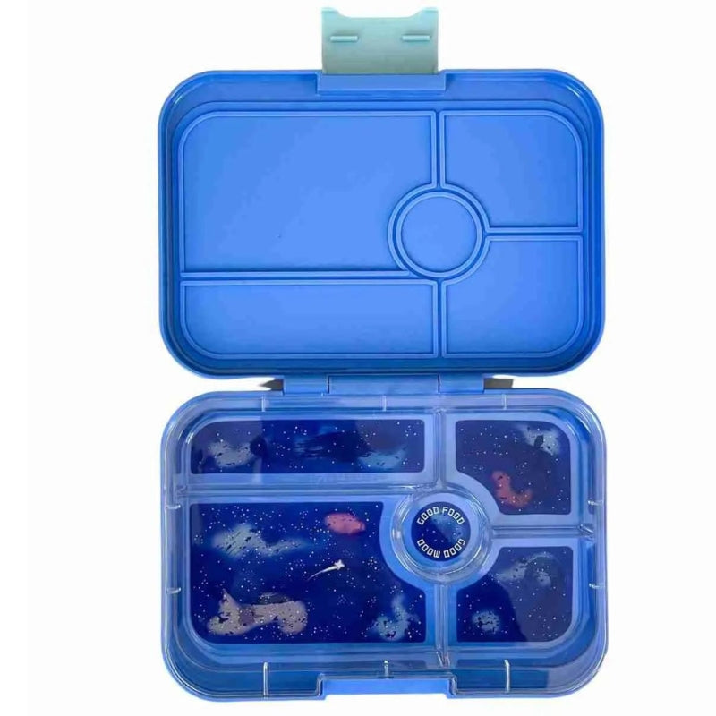 Yumbox Tapas leakproof bento lunch box with 5 compartments Space tray in True Blue.