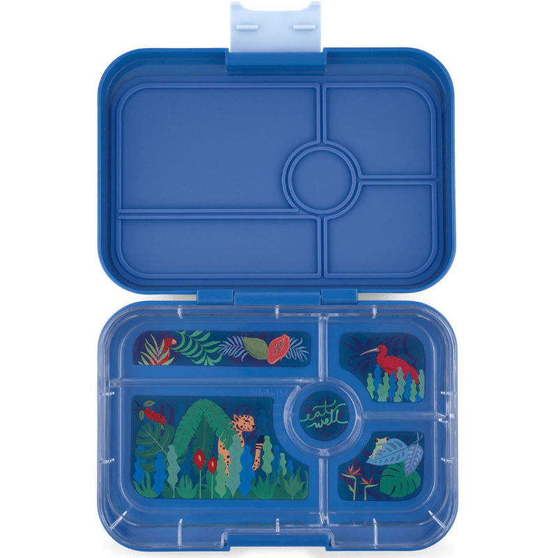 Yumbox Tapas leakproof bento lunch box with 5 compartments tray in Go Green.
