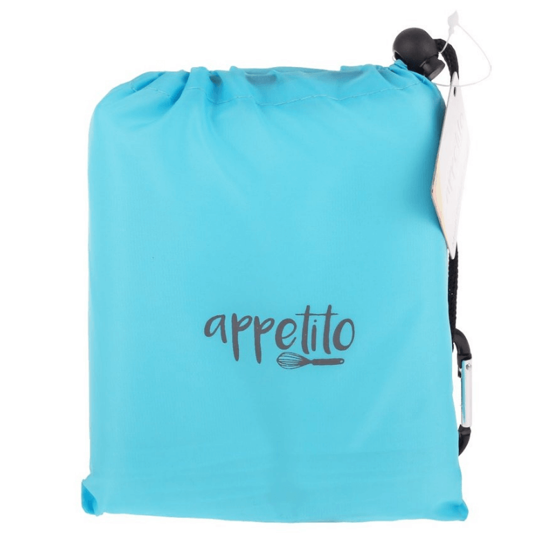 Appetito reusable fresh produce bags - set of 8 bags in blue pouch.